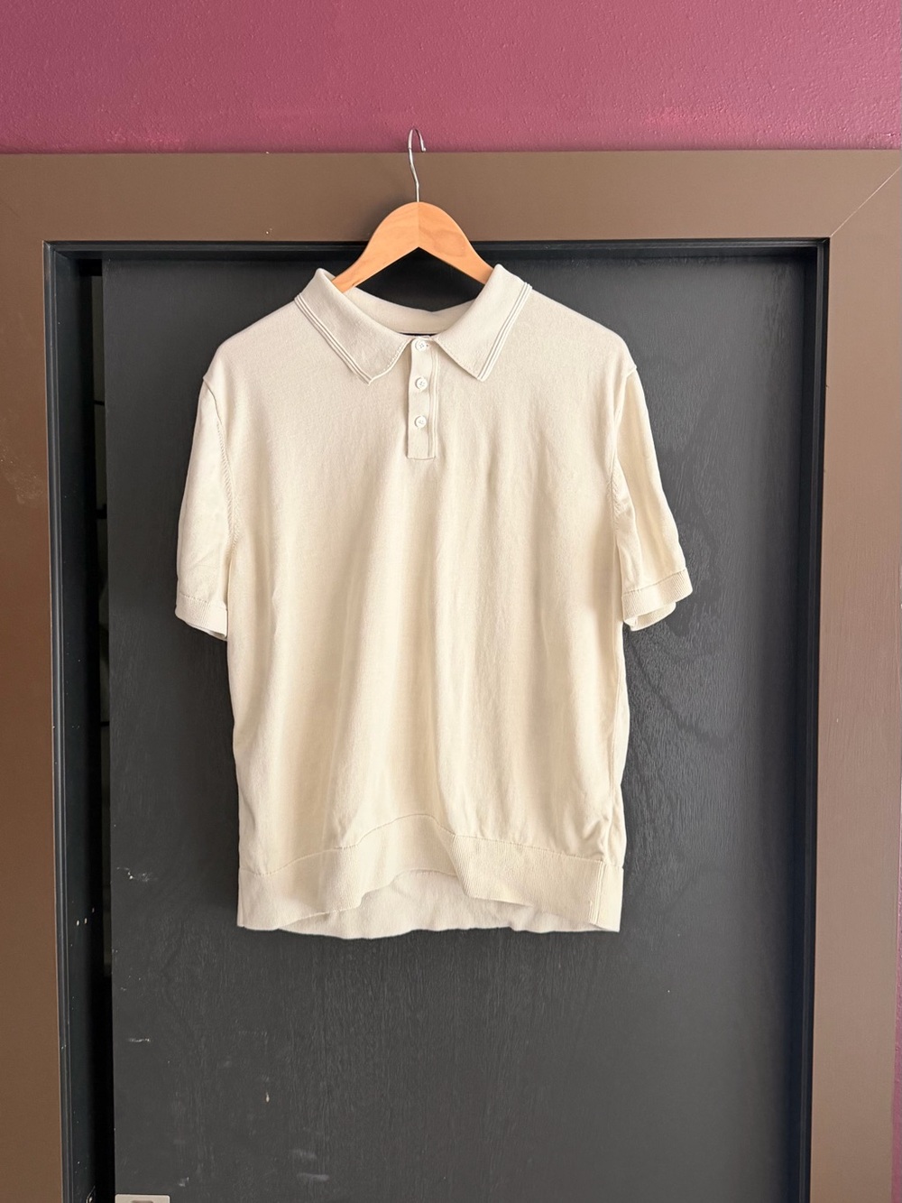 GAP Cream Short-Sleeve Polo Shirt